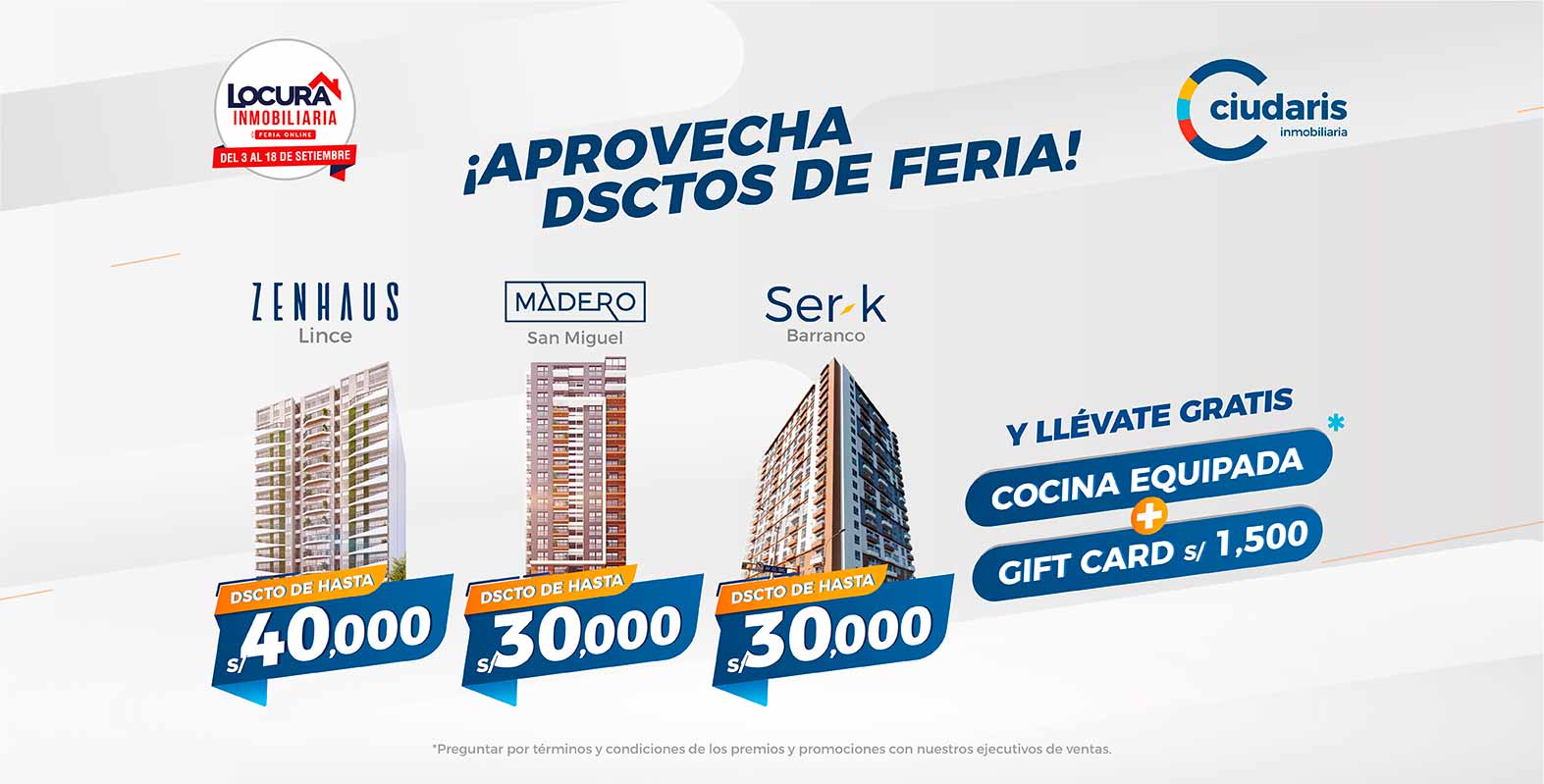 Conoce las ofertas de Ciudaris para la Feria Días de Locura de Nexo Inmobiliario 2022